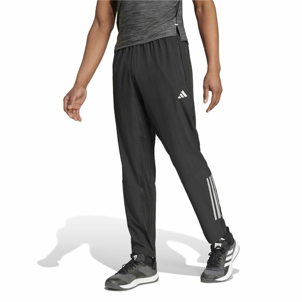 Long Sports Trousers Adidas Gym+ Training Black Men-8