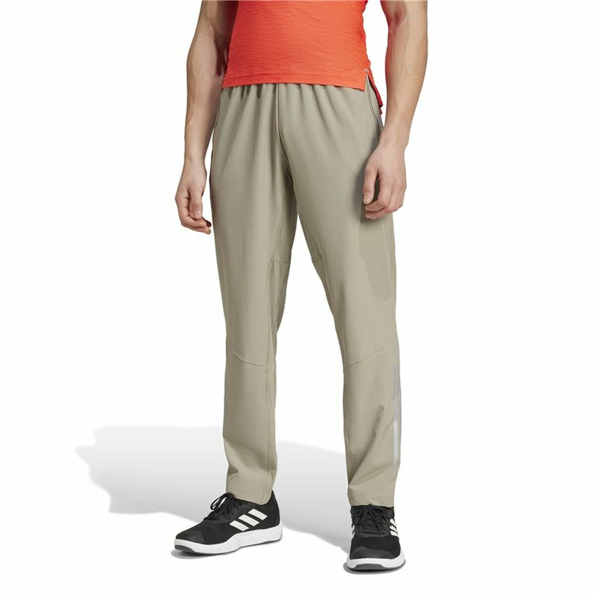 Long Sports Trousers Adidas Gym+ 3S Grey Men-8