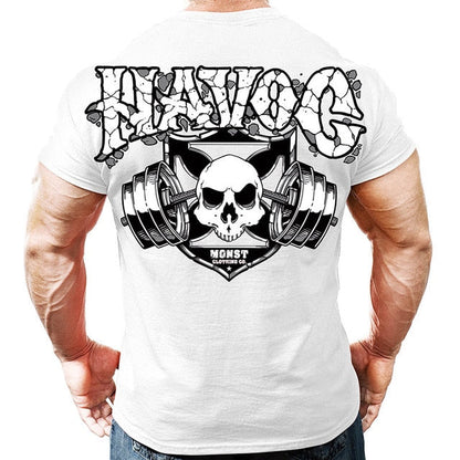 Printed Running T Shirt Men Cotton Sport Gym Shirt Men Fitness Top Workout Clothing Sportswear Jogging Training Sports Tshirt-14