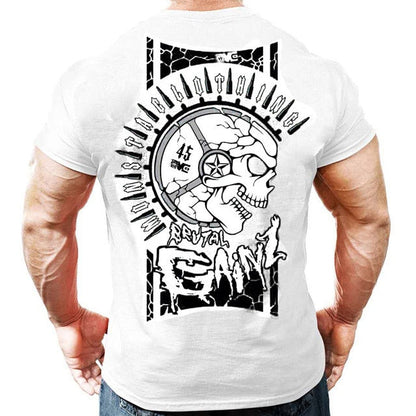 Printed Running T Shirt Men Cotton Sport Gym Shirt Men Fitness Top Workout Clothing Sportswear Jogging Training Sports Tshirt-10